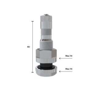 40MS ventil bezdušový nákladní ALU disk pr.9,7mm