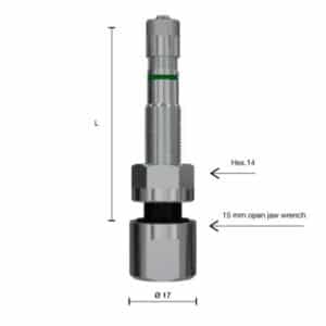 1309-TPMS(54MS) ventil bezdušový pro nákladní ALU disk ALCOA úhel 0st WONDER