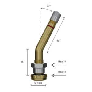 1427.9-TPMS ventil bezdušový pro ocelový nákladní disk 9,7mm Wonder