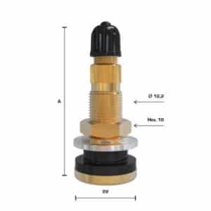 TR618A ventil bezdušový pro pneumatiky agro,stavební pr.16mm (TR990)