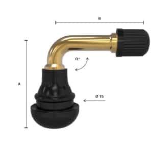 TR412 Scooter 90° ventil bezdušový moto pr.11,5mm PVR-70