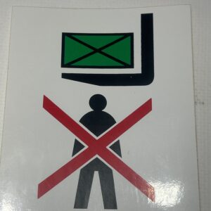 Samolepka NESTŮJ POD BŘEMENEM L